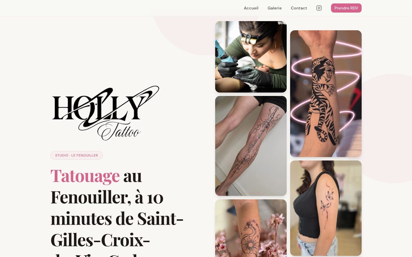 Aperçu du site Hollya Tattoo